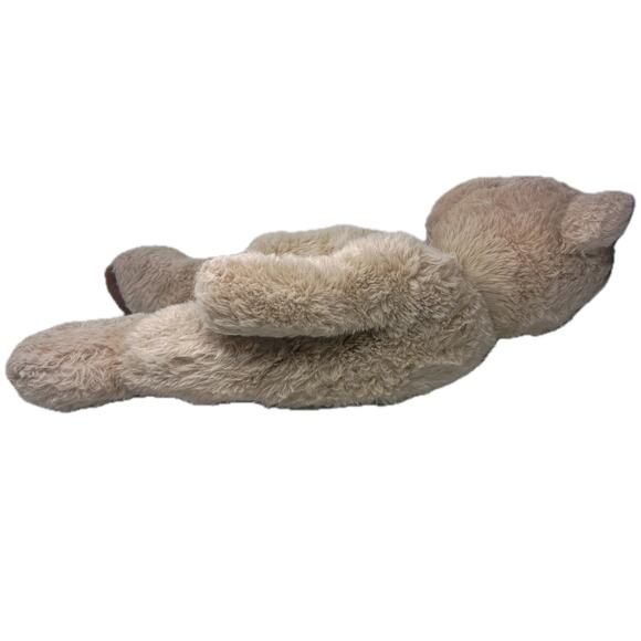 Floppy Friends Mervyns Teddy Bear Plush Beige 28" Large Stuffed Lovey Vintage - Picture 2 of 7